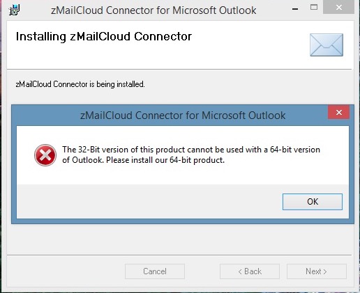 zimbra outlook connector timeout