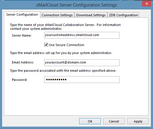 Cloudiance - Knowledgebase - Microsoft Windows' Outlook: using the  zMailCloud/Zimbra Outlook Connector (ZCO)